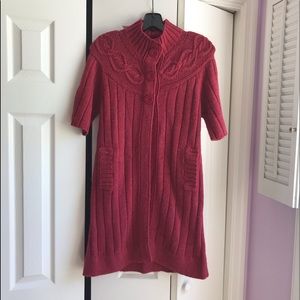 Short sleeve three button long cardigan by Tulle